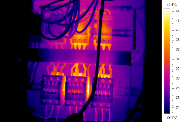 Termografia fotovoltaico componenti elettrici surriscaldati