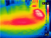 Termografia infiltrazioni di acqua - Copertura tetto piano