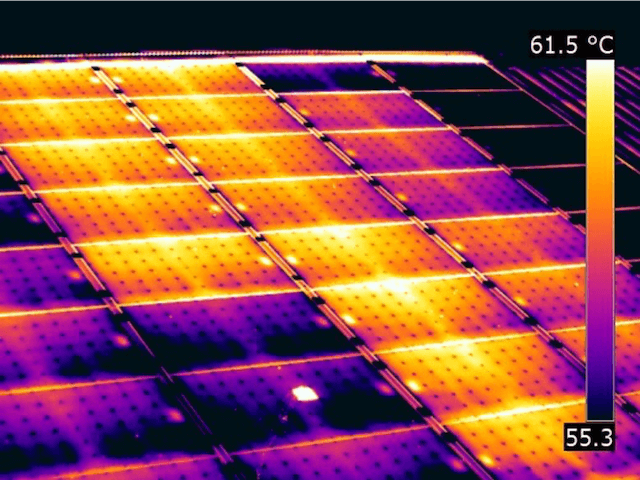 Termografia fotovoltaico inverter stringhe difettoso