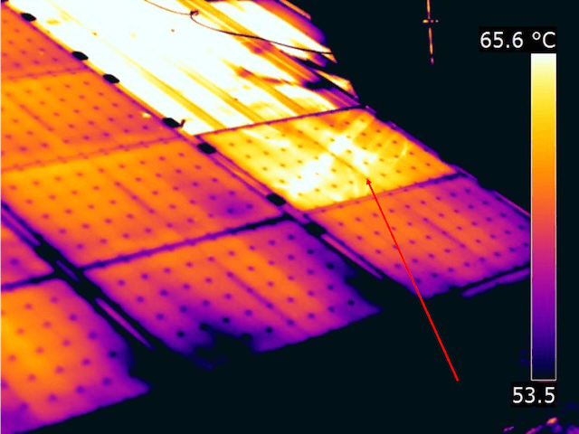Termografia fotovoltaico pannello non collegato