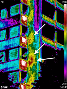 Termografia distacco di intonaco rivestimenti distaccati