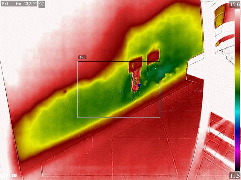 Termografia umidità di risalita cattiva impermeabilizzazione