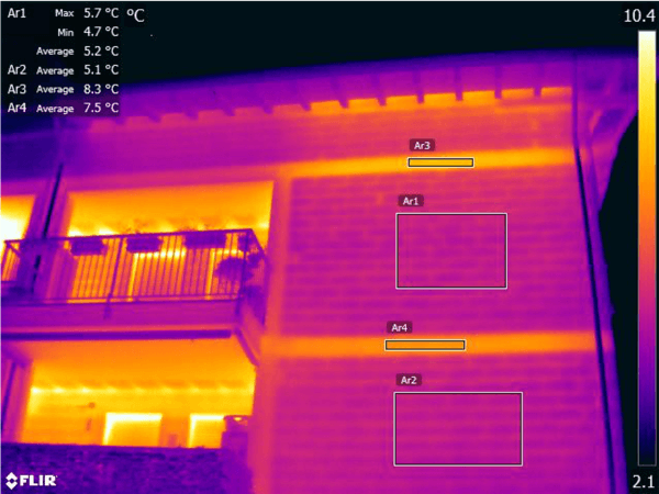 Termografia ponti termici e dispersioni energetiche - Dispersione di calore dal solaio