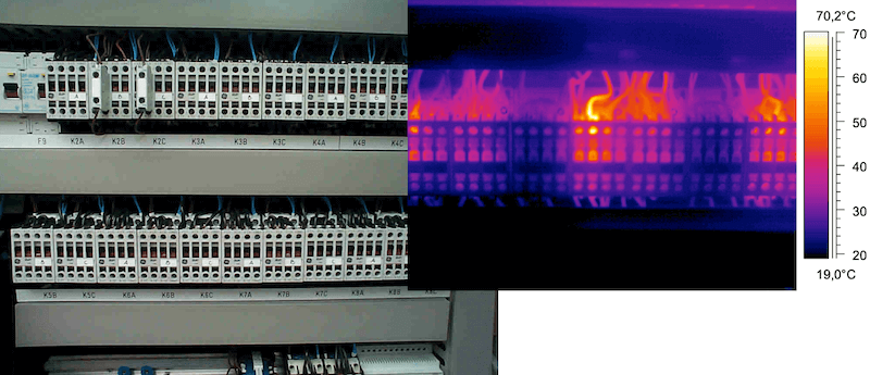 Termografia impianti elettrici - Verifica serraggio morsetti